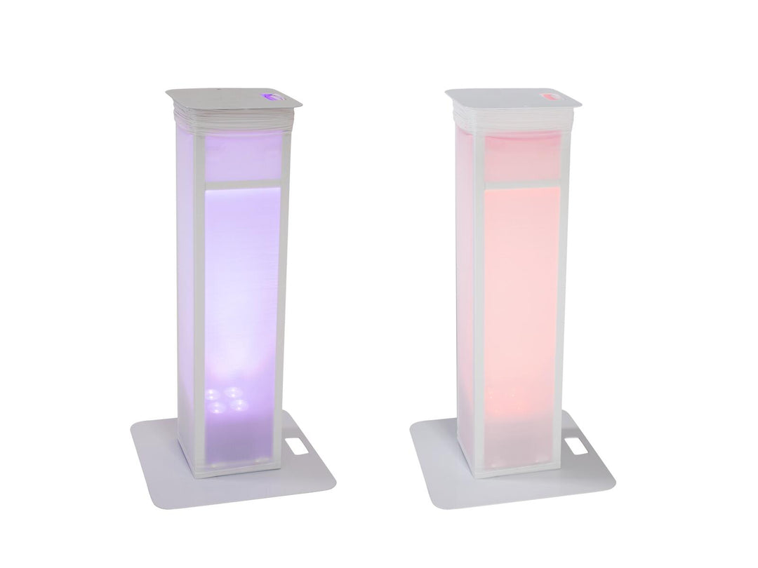 EUROLITE 2x Stage Stand säädettävä, sisältää suojan ja laukun, valkoinen