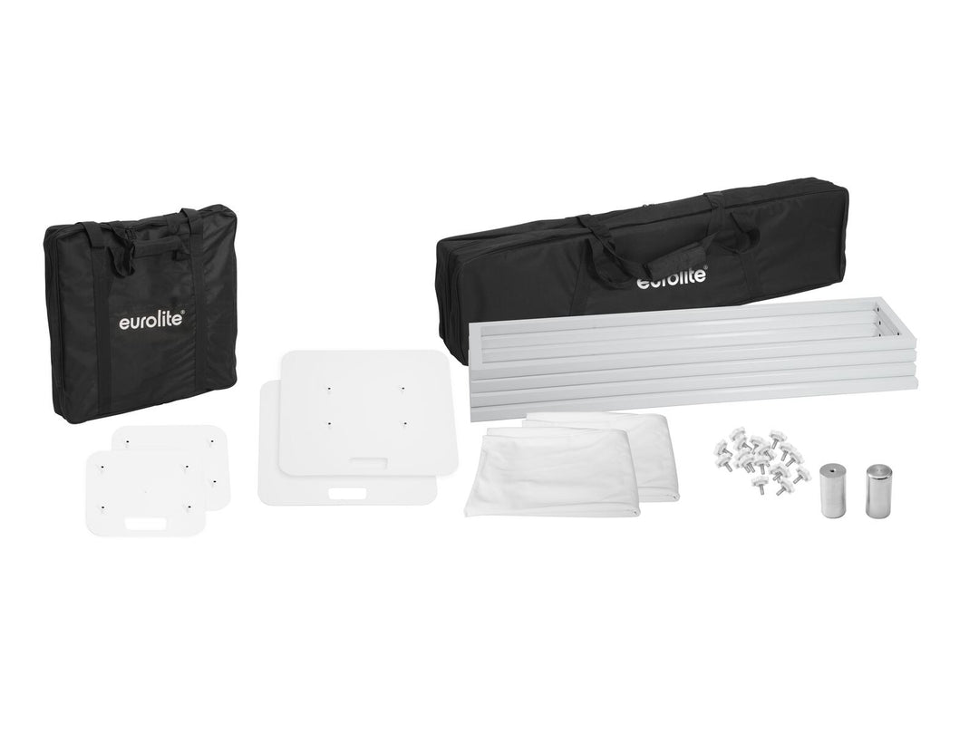 EUROLITE 2x Stage Stand 150cm sis. Cover ja Bag, valkoinen