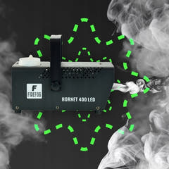 Firefog Hornet 400LED fog machine 400 W LED-valolla ja 2 kaukosäätimellä, musta