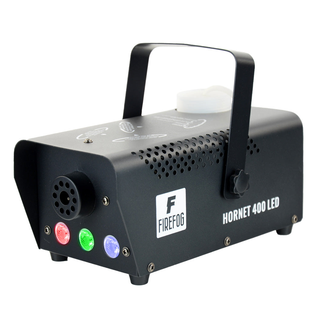 Firefog Hornet 400LED fog machine 400 W LED-valolla ja 2 kaukosäätimellä, musta
