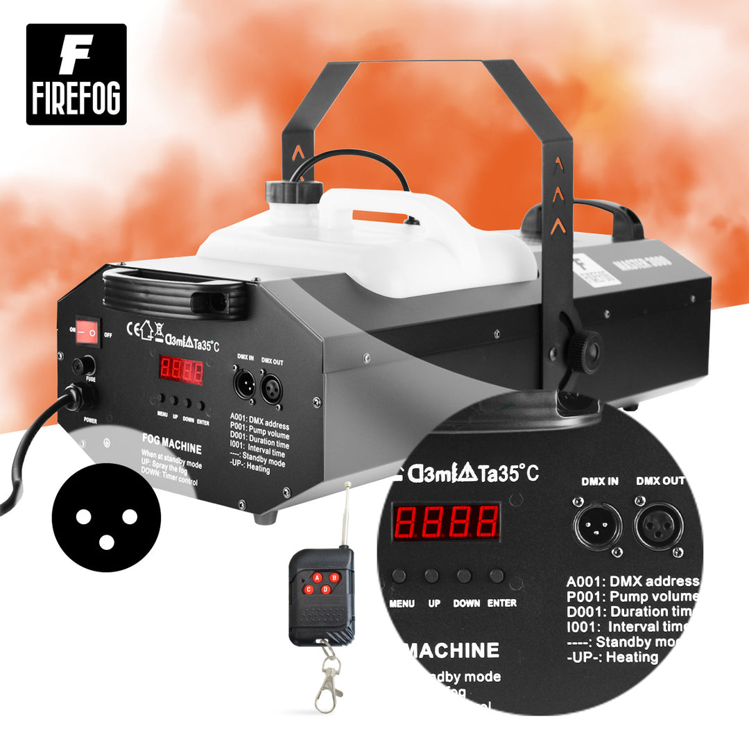 Firefog Master 3000 DMX -fog machine -paketti