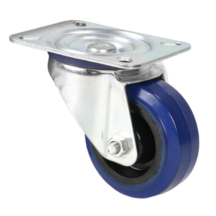 Adam Hall Hardware 372081 - Kääntyvä Pyörä 80 mm sinisellä pyörällä