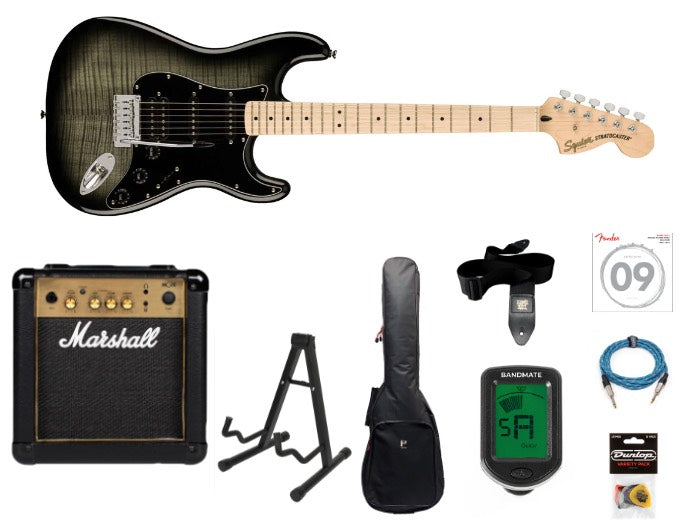 Fender Squier Affinity Stratocaster Aloituspaketti - Black Burst