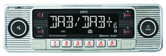 Retro Radio - DAB+, Bluetooth ja USB, hopea.