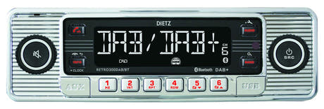 Retro Radio - DAB+, Bluetooth ja USB, hopea.