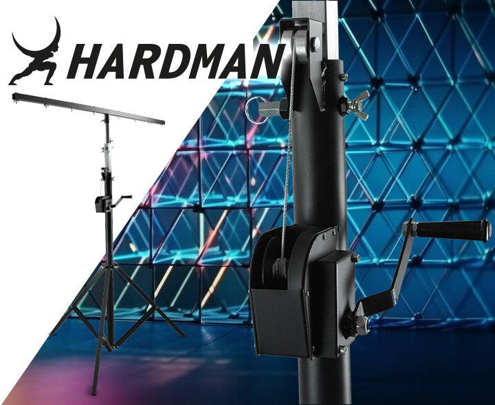 Hardman LS3 wind-up -valojalusta, 1,7–4,3 m, 65 kg