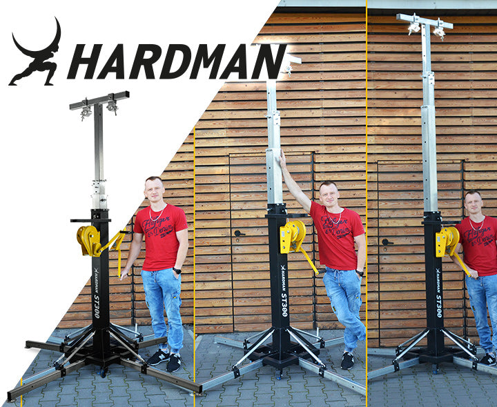 Hardman ST300 -lavatorni vinssillä, 2–5,5 m, 300 kg