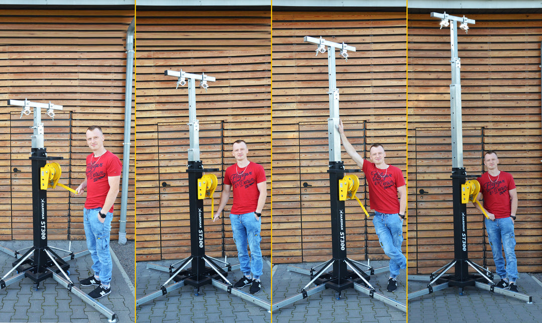 Hardman ST300 -lavatorni vinssillä, 2–5,5 m, 300 kg