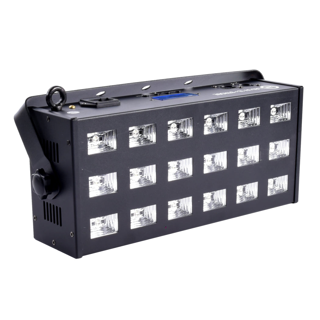 LIGHT4ME LED UV 18x3W kohdevalo + strobe DMX