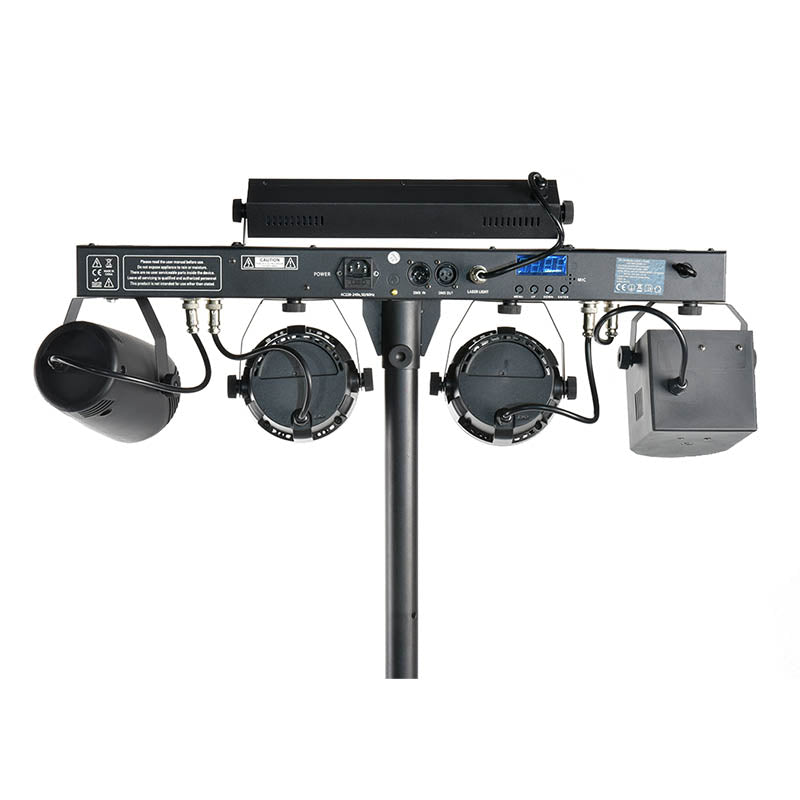 LIGHT4ME T-BAR LASER STROBE LED PAR DERBY UV IR -monitehoste