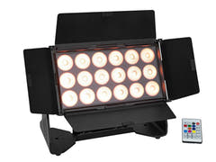 EUROLITE Setti 4x AKKU Multiflood IP 18x10W RGBW Wash CRMX + pyörillä varustettu laukku