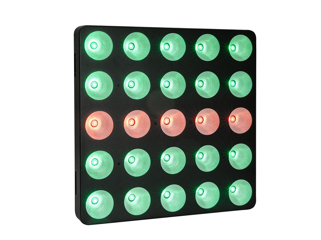 EUROLITE Setti 4x LED Pixel Matrix Panel 5x5 RGB/WW + pyörillä varustettu Flightcase