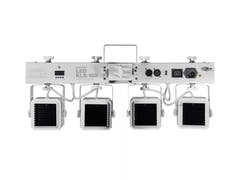 EUROLITE Set LED KLS-180 valkoinen + BS-2 EU -kaiutinjalustat valkoisina