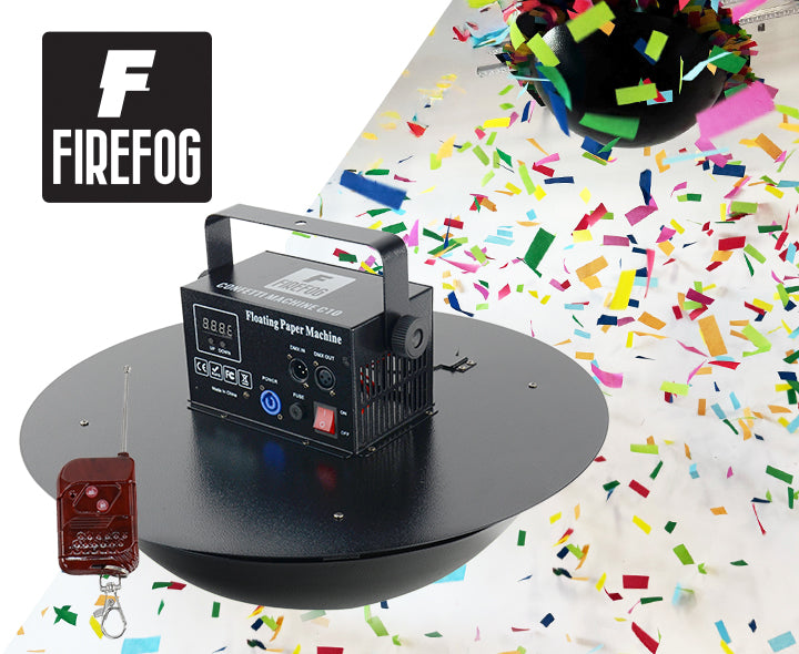 Firefog sähköinen 200 W:n konfettitykki DMX:llä ja kaukosäätimellä