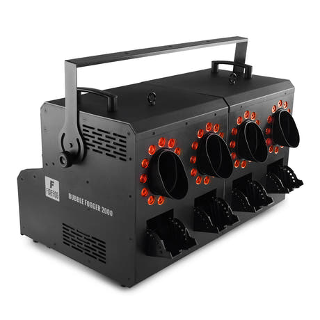 Firefog BUBBLE FOGGER 2000 fog machine ja kuplakone, jossa on LEDit ja DMX