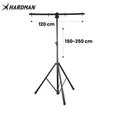 Hardman HLS2-valoteline T-barilla, 2,5 m, 70 kg, musta