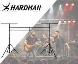 Hardman SDLS1 -valosilta jalustoilla, 3,5 m korkea ja 3 m leveä