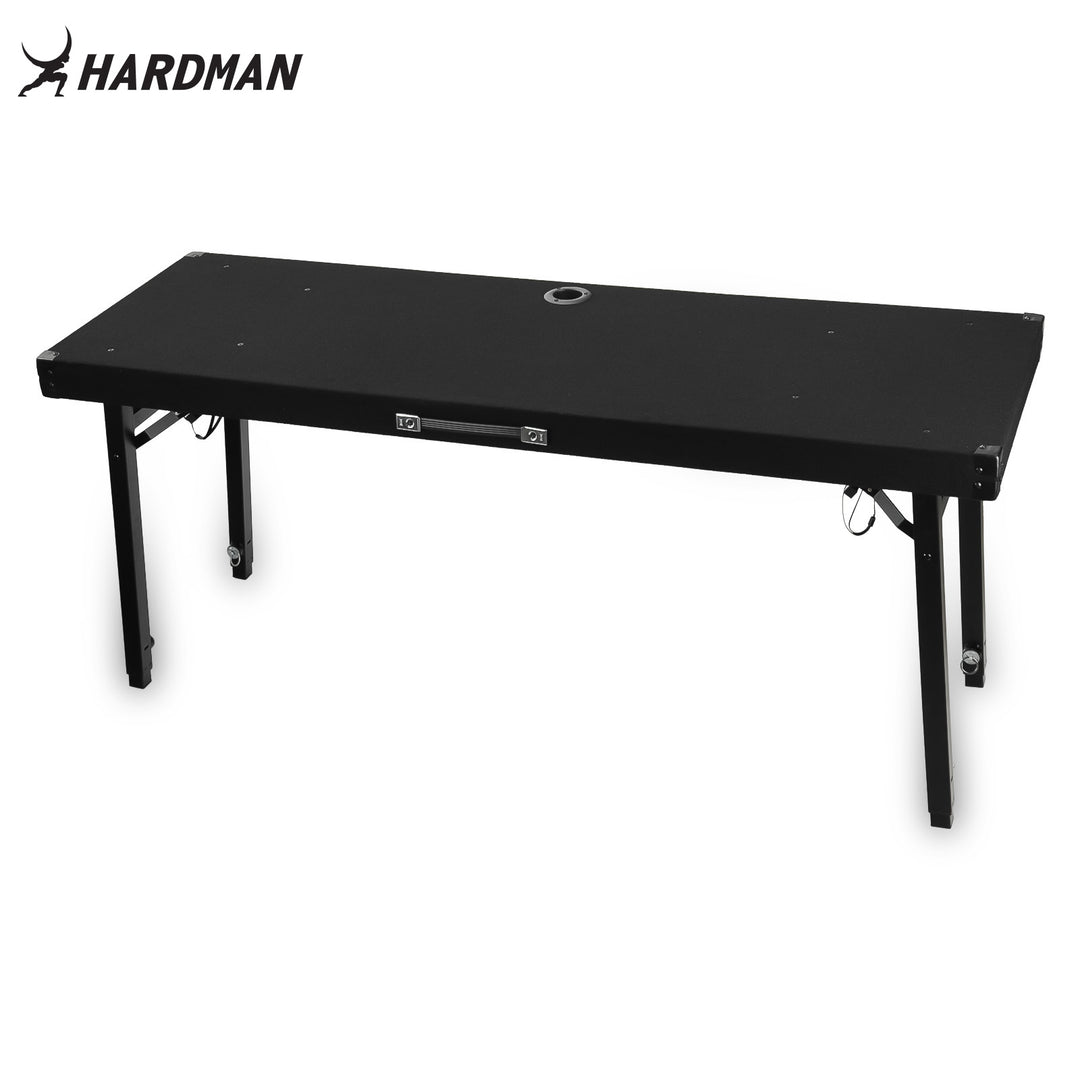 Hardman DTS1 -taitettava DJ-pöytä, 154 x 52 cm, laukulla