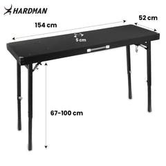 Hardman DTS1 -taitettava DJ-pöytä, 154 x 52 cm, laukulla