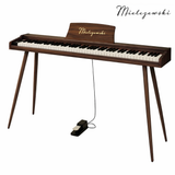 Mielczewski digitalpiano metallijaloilla, ruskea