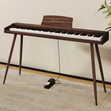 Mielczewski digitalpiano metallijaloilla, ruskea