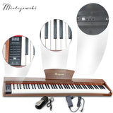 Mielczewski digitalpiano metallijaloilla, ruskea