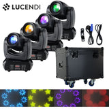 Lucendi BEAM100 moving head, 4 kpl:n sarja ja case