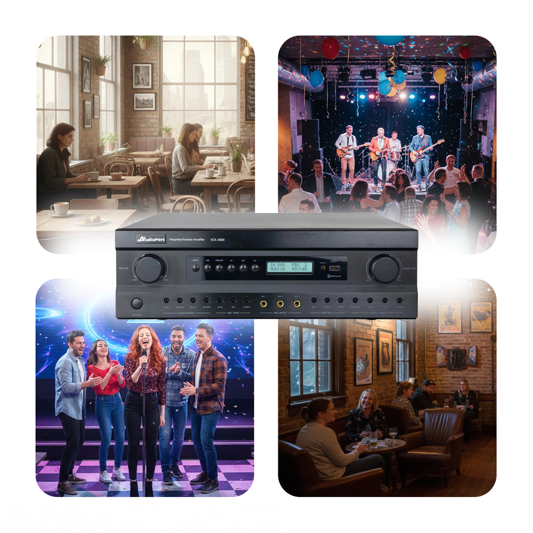 Audioport KC8300 -vahvistin 2 x 300 W DSP:llä