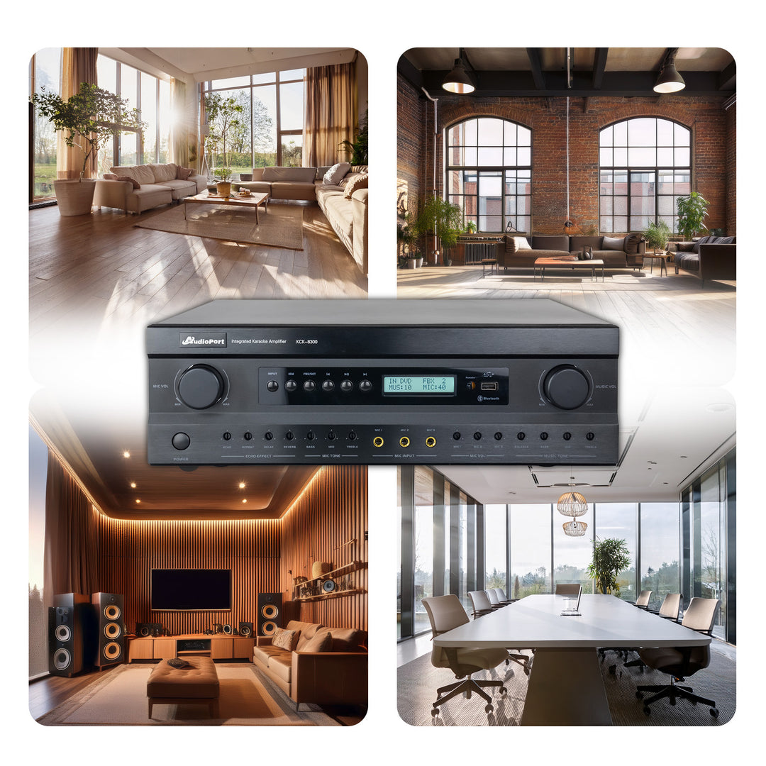 Audioport KC8300 -vahvistin 2 x 300 W DSP:llä