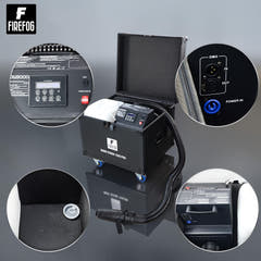 Firefog Snow Storm 1500 Pro lumimasiinat 1500 W flightcase-kotelossa