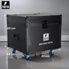 Firefog Snow Storm 1500 Pro lumimasiinat 1500 W flightcase-kotelossa