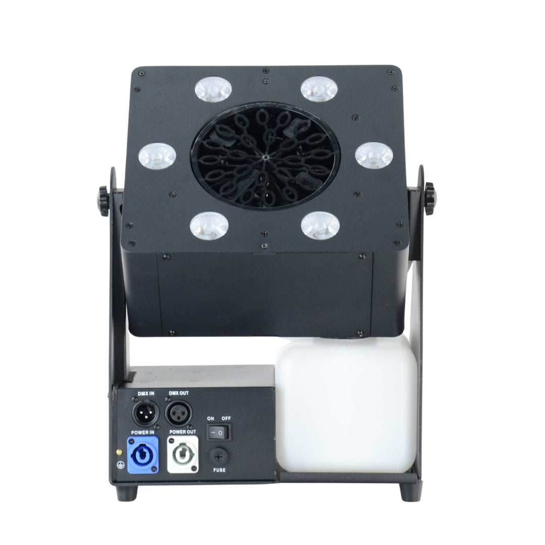 Firefog Bubble Max 1 -kuplakone LED-valoilla, DMX:llä ja kaukosäätimellä