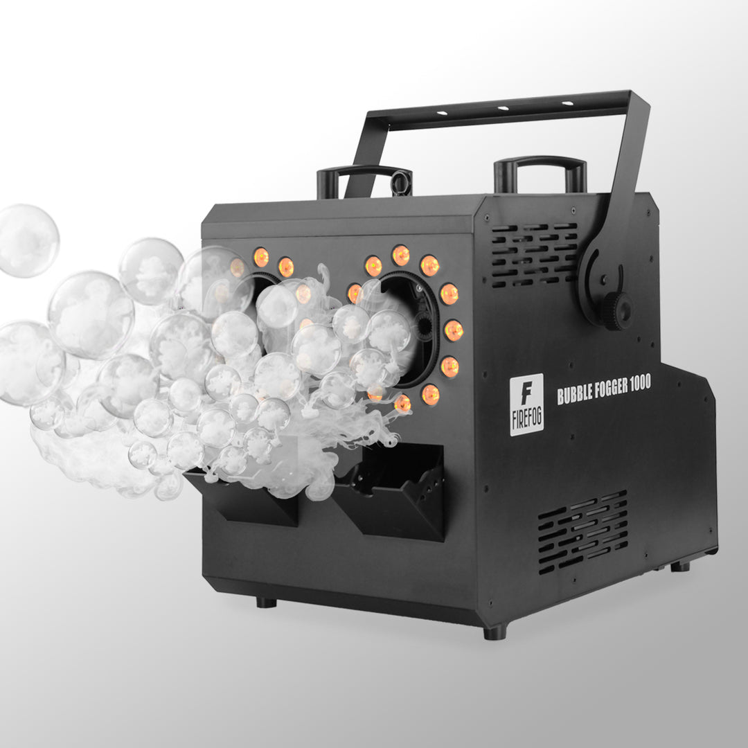 Firefog BUBBLE FOGGER 1000 -savu- ja kuplakone RGBW LED -valoilla