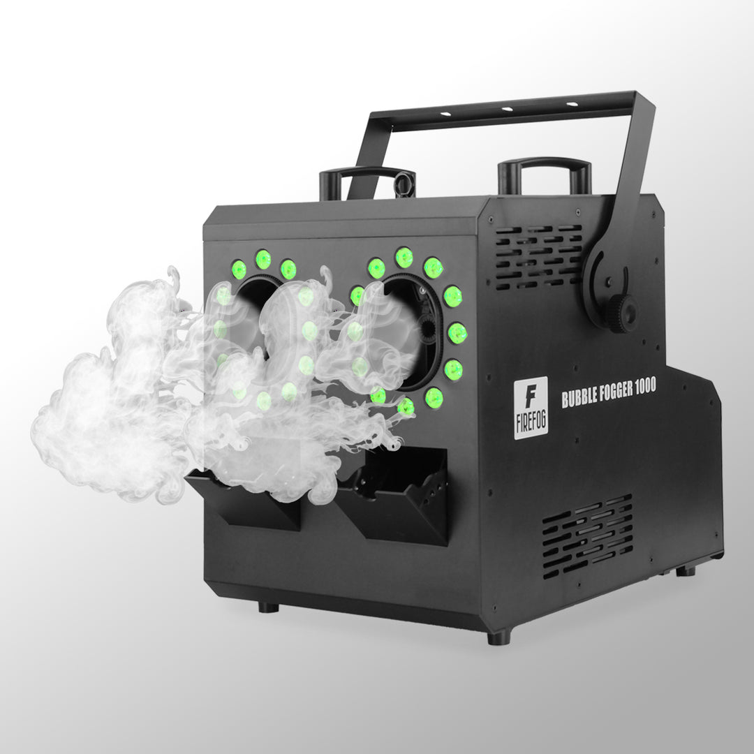 Firefog BUBBLE FOGGER 1000 -savu- ja kuplakone RGBW LED -valoilla