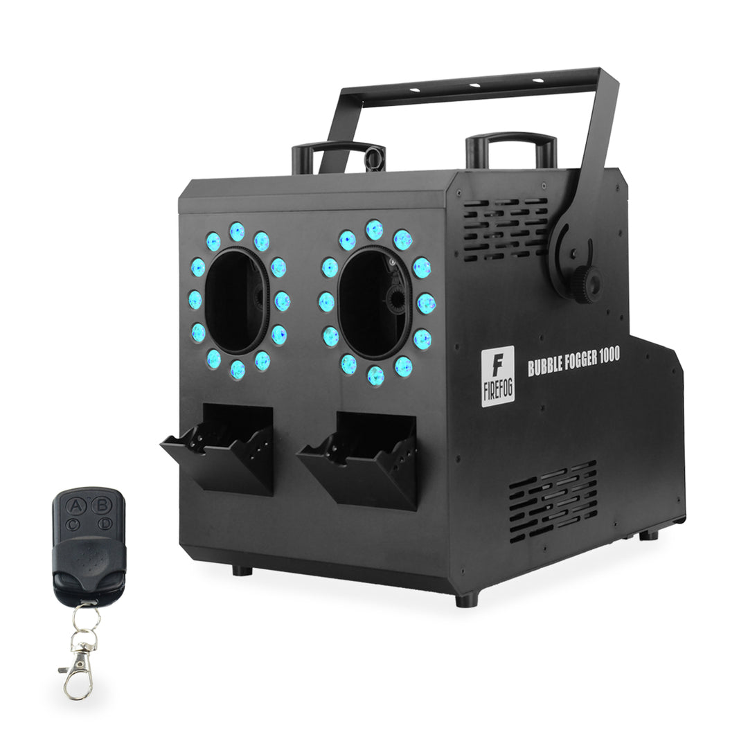 Firefog BUBBLE FOGGER 1000 -savu- ja kuplakone RGBW LED -valoilla