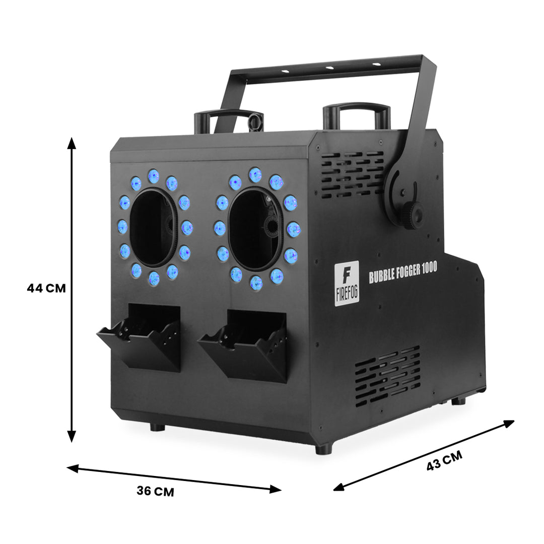 Firefog BUBBLE FOGGER 1000 -savu- ja kuplakone RGBW LED -valoilla