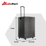 Audioport V15 kannettava aktiivikaiutin 500 W, 2 mikrotonit