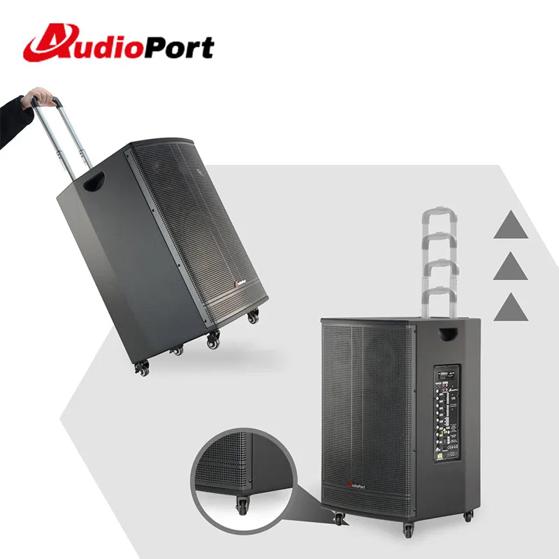 Audioport V15 kannettava aktiivikaiutin 500 W, 2 mikrotonit