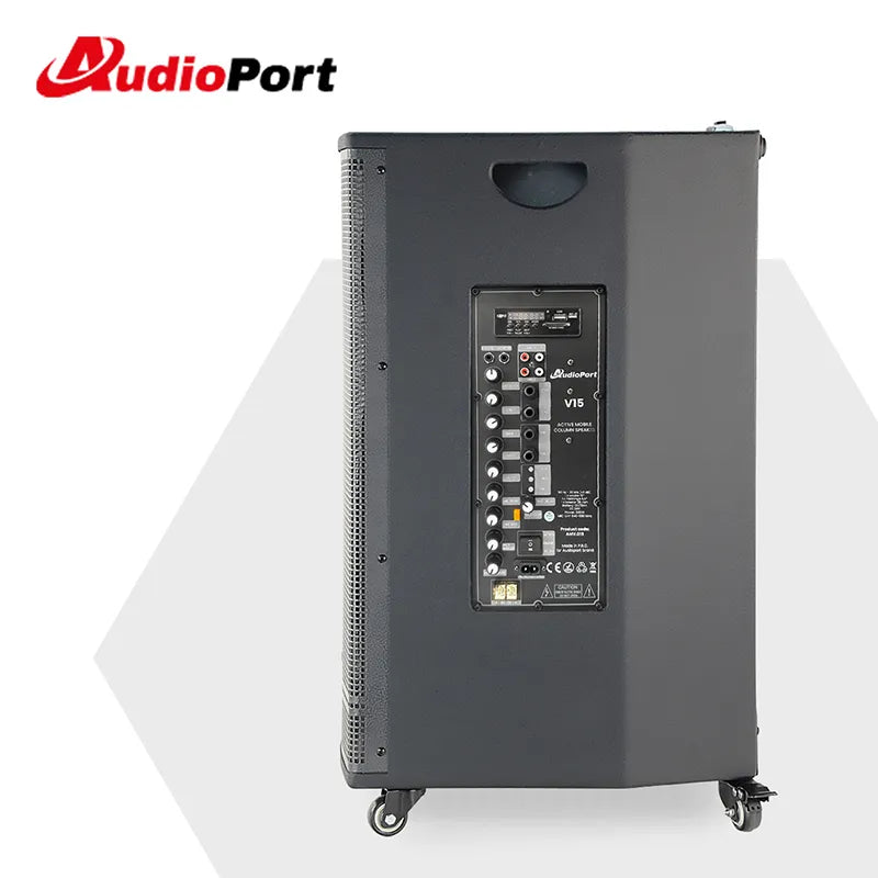 Audioport V15 kannettava aktiivikaiutin 500 W, 2 mikrotonit