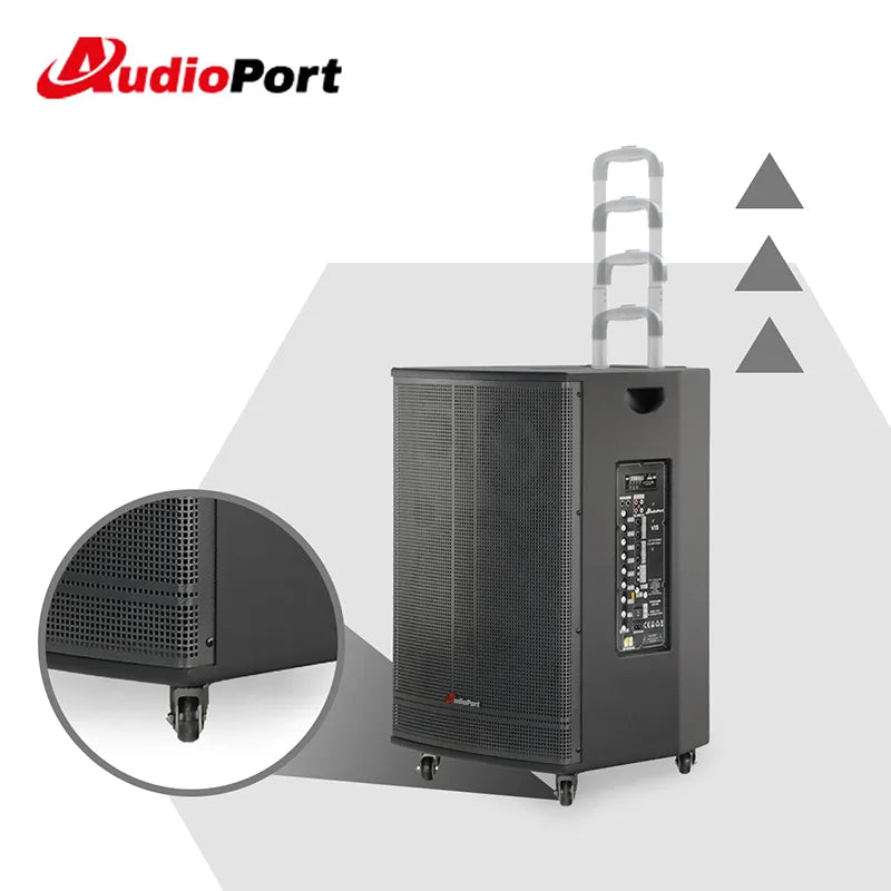 Audioport V15 kannettava aktiivikaiutin 500 W, 2 mikrotonit