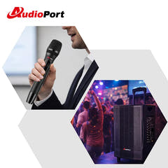 Audioport V12 kannettava aktiivikaiutin 350 W, 2 mikrofonia