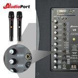 Audioport V8 kannettava aktiivikaiutin 250 W, 2 mikrofonia