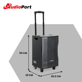 Audioport V8 kannettava aktiivikaiutin 250 W, 2 mikrofonia