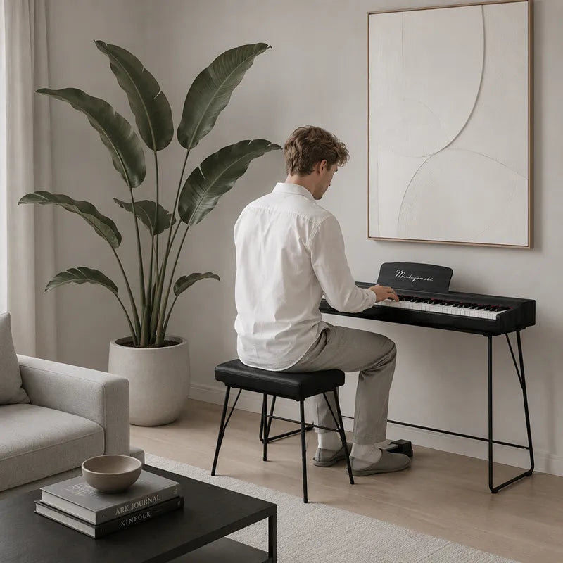 Mielczewski Tiento digitalpiano, tummanruskea