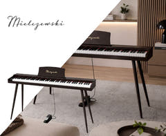 Mielczewski Virelai digitalpiano jaloilla, tummanruskea