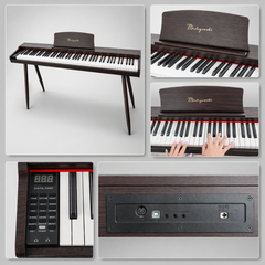Mielczewski Virelai digitalpiano jaloilla, tummanruskea