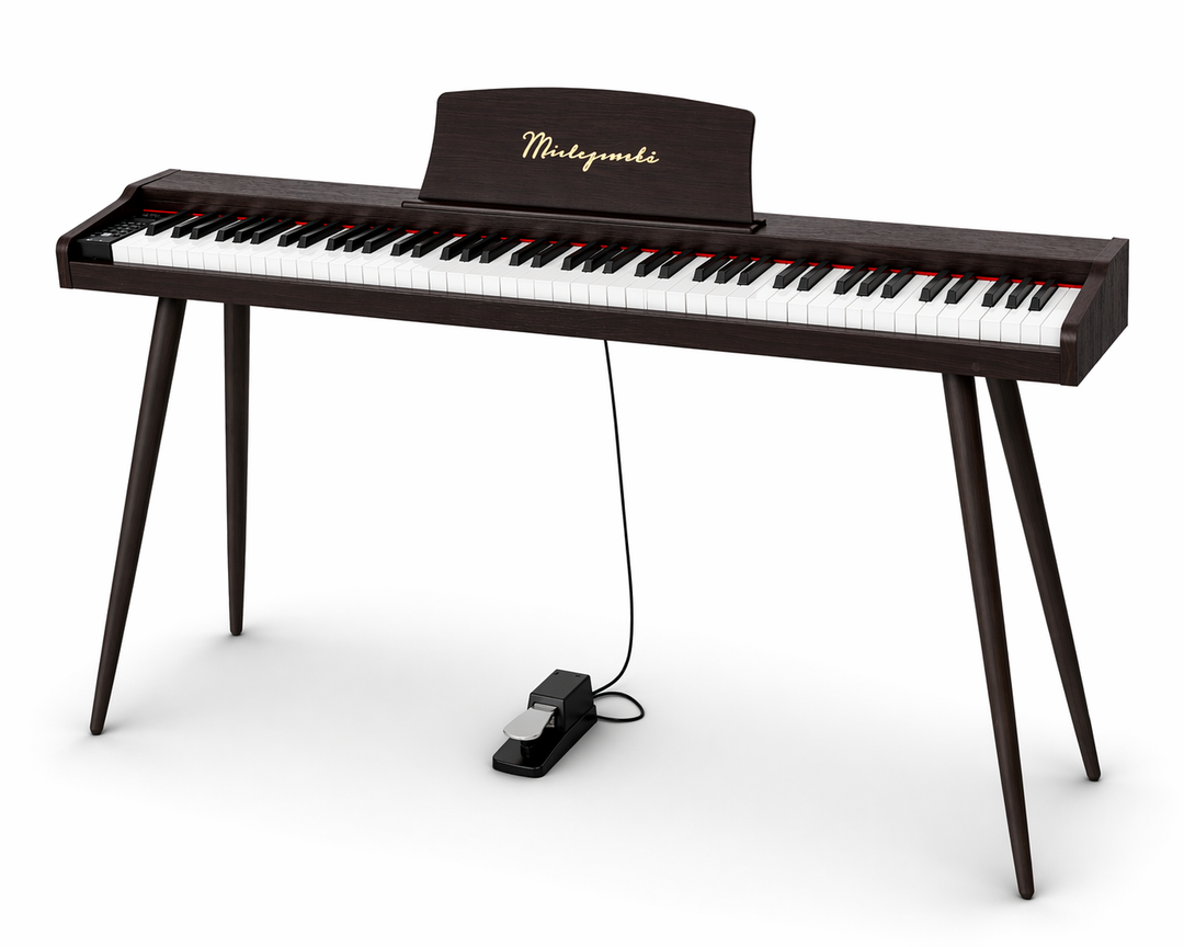 Mielczewski Virelai digitalpiano jaloilla, tummanruskea