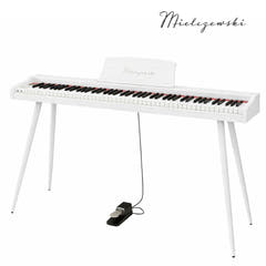 Mielczewski Virelai -digitalpiano jaloilla, valkoinen