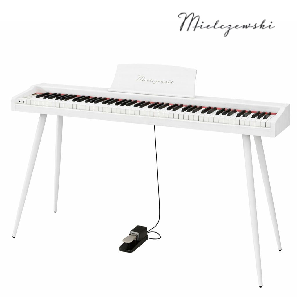 Mielczewski Virelai -digitalpiano jaloilla, valkoinen