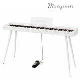 Mielczewski Virelai -digitalpiano jaloilla, valkoinen